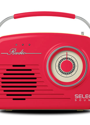 Radio Análogo AM/FM recargable Bluetooth rojo Select Sound