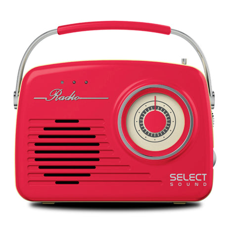 Radio Análogo AM/FM recargable Bluetooth rojo Select Sound