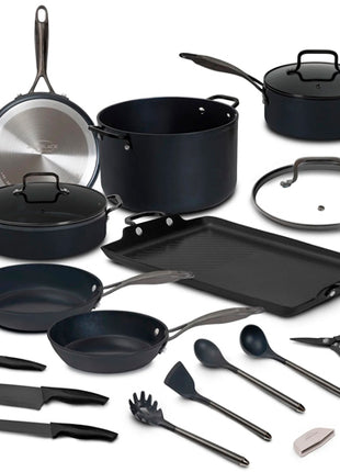 Jade Cook Bateria de Cocina Jade Black Slim- C0540-00 20 piezas Negro