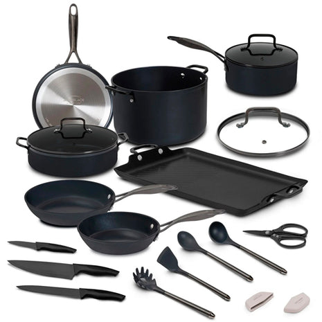 Jade Cook Bateria de Cocina Jade Black Slim- C0540-00 20 piezas Negro