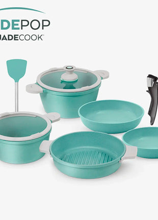 Jade Cook Bateria de Cocina Jade Pop Edge C0555-00 10 piezas Azul