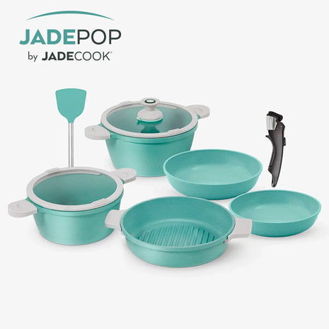 Jade Cook Bateria de Cocina Jade Pop Edge C0555-00 10 piezas Azul