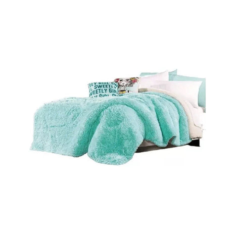 Cobertor Shaggy Clarise aqua king size CBOK818 Concord