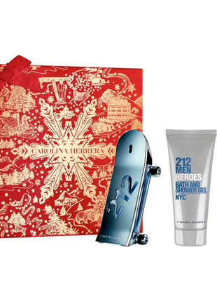 Carolina Herrera Set 212 Men Heroes Perfume EDT 90ml, Crema Corporal 100ml y Spray de Viajes 10 ml Caballero