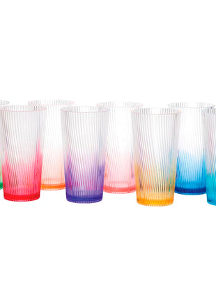 Costco Wholesale Juego de 8 Vasos Acrílicos COSTVAS de Colores, 651mL