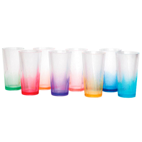 Costco Wholesale Juego de 8 Vasos Acrílicos COSTVAS de Colores, 651mL