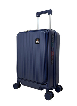 Maleta rígida de 20" con porta laptop Creta azul marino Peak Tour