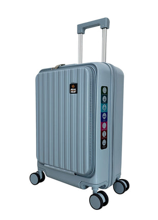 Maleta rígida de 20" con porta laptop Creta azul claro Peak Tour