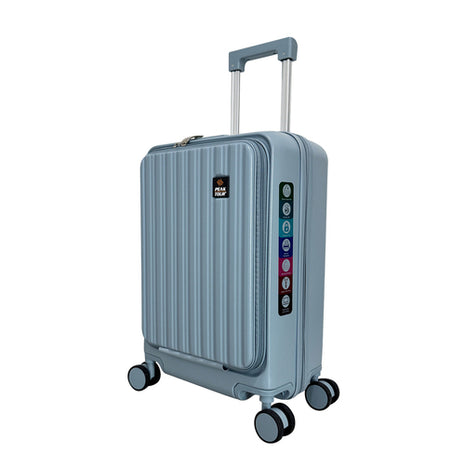 Maleta rígida de 20" con porta laptop Creta azul claro Peak Tour