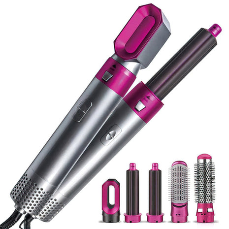 Hot Airstyler cepillo Mod. CSC5, color: plata con rosa para secador de pelo 5 en 1