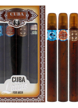 Cuba Set Minis Latino Collection 4 piezas Copacabana 35 ml + Carnaval 35 ml + Maya 35 ml + Cactus 35 ml. Caballero
