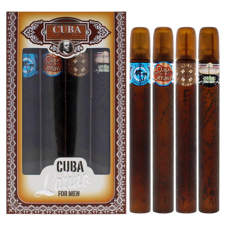 Cuba Set Minis Latino Collection 4 piezas Copacabana 35 ml + Carnaval 35 ml + Maya 35 ml + Cactus 35 ml. Caballero