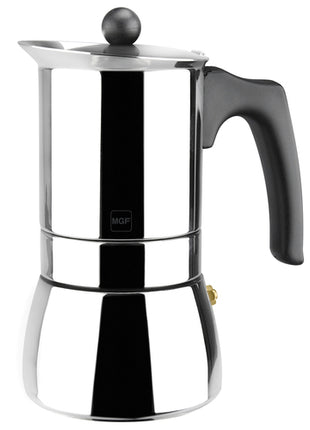 Magefesa cafetera Mod. Cafetera Génova 4, color: plata para cuatro tzs