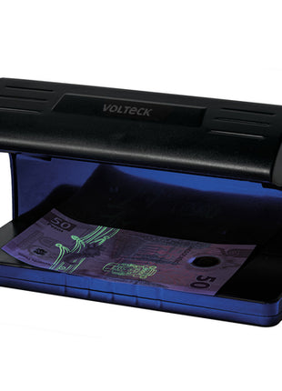 Detector de billetes falsos con doble lámpara, VOLTECK