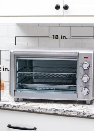 Black & Decker horno eléctrico freidora Mod. TO3217SS-LA, color: plata
