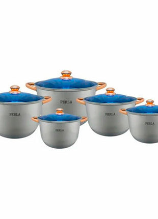 Batería de Cocina Paty 10 piezas inoxidable E011PT Perla