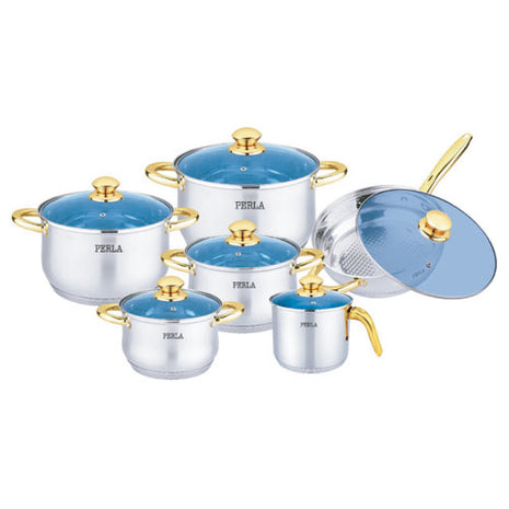 Batería de Cocina Teresa 12 piezas inoxidable E012T Perla