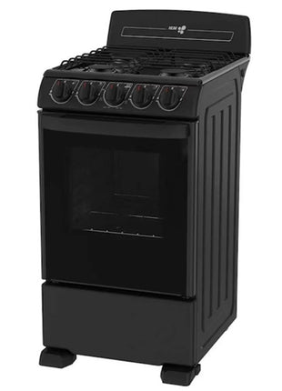 IEM Estufa de piso EI5020BAPN1 negro de 20" y 4 quemadores