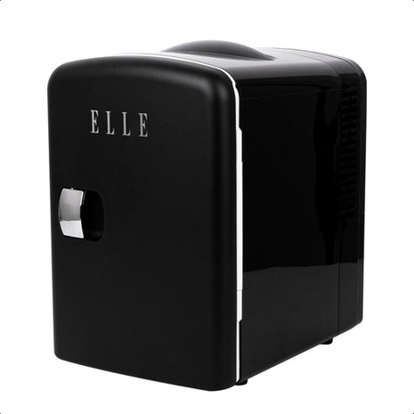 Elle Mini refrigerador ESDAF101BK negro enfría y calienta bebidas y alimentos