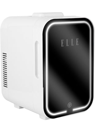 Elle Mini refrigerador ESDAFX08WH blanco de 8L espejo LED