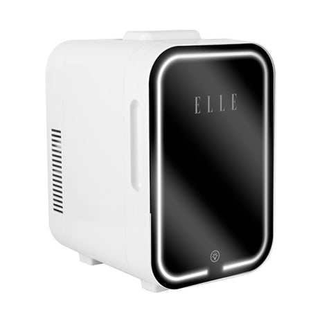 Elle Mini refrigerador ESDAFX08WH blanco de 8L espejo LED