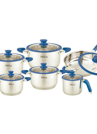 Batería de Cocina Araceli 12 piezas inoxidable F012RA Perla