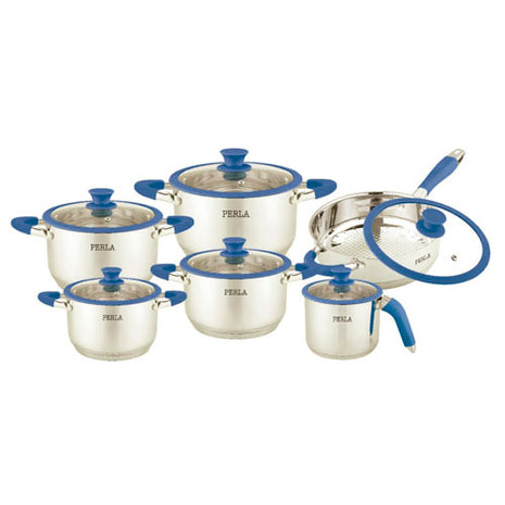 Batería de Cocina Araceli 12 piezas inoxidable F012RA Perla
