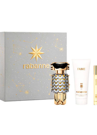 Paco Rabanne Set Fame Perfume EDP 80ml, Crema Corporal 100ml y Spray de Viaje 10ml Dama
