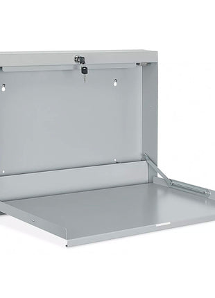 Uline escritorio Mod. H-5499, color: gris, abatible de pared para taller