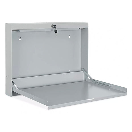 Uline escritorio Mod. H-5499, color: gris, abatible de pared para taller