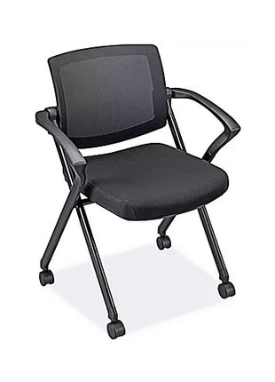 Silla plegable ejecutiva de malla con descansabrazos Uline