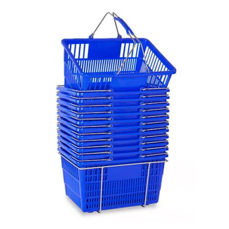 Canastillas de mano para compras y soporte H-7875BLU Uline