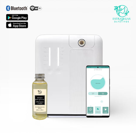 Estrategas Olfativos Difusor Aromático Harmony Touch HAT-00 blanco con depósito de 250ml