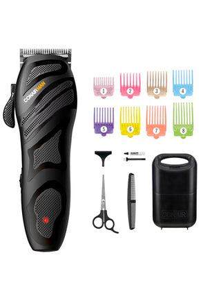 Conair Man Juego de Peluquería Inalámbrico HC355ES negro recargable con 8 peines en varios colores