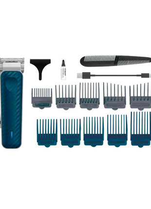 Conair Man Juego de Peluquería 15 piezas HC88ES azul cuchillas acero inoxidable auto-afilables
