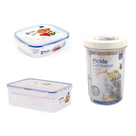 Set de contenedores con bandejas multiusos HPL008 Lock&Lock
