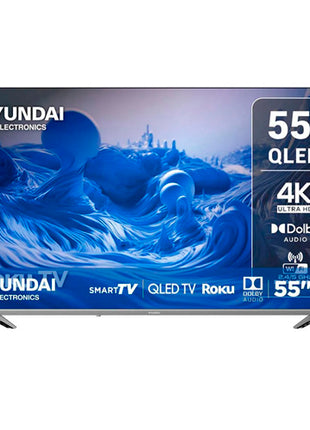 Hyundai Pantalla 55" HYLED5531QR negro Smart TV 4K Roku TV