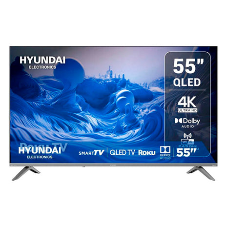 Hyundai Pantalla 55" HYLED5531QR negro Smart TV 4K Roku TV