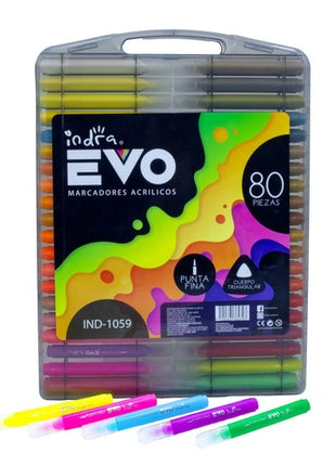Set 80 marcador acrílico IND-1059 Indra