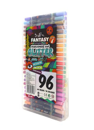 Indra Set 48 Marcadores Duo Con Glitter
