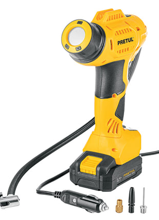 Inflador de aire, 20V, 1 batería 2Ah, PRETUL