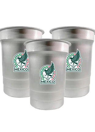 Infinite Vasos Selección Mexicana Aluminio INFINITE12P 12 Piezas Gris