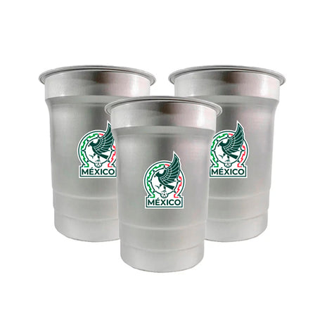 Infinite Vasos Selección Mexicana Aluminio INFINITE12P 12 Piezas Gris