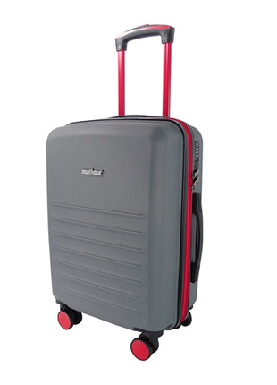 Peak Tour Maleta rígida de cabina IQUIQUE19ORGRJ gris con rojo de 19" con ruedas dobles 360°