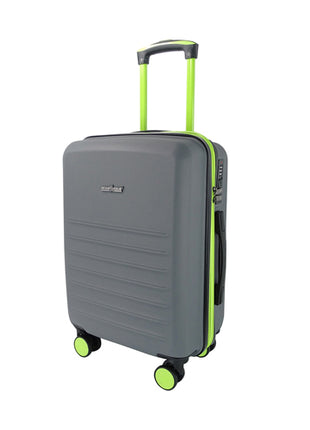 Peak Tour Maleta rígida de cabina IQUIQUE19ORGVDE gris con verde de 19" con ruedas dobles 360°