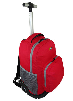 Mochila porta laptop con ruedas rojo con gris Islandia Peak Tour