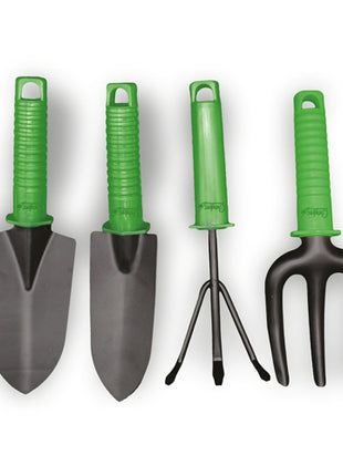 Gardens Juego de Floricultura JF-4 verde con negro de 4 piezas de acero