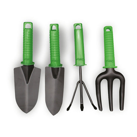 Gardens Juego de Floricultura JF-4 verde con negro de 4 piezas de acero
