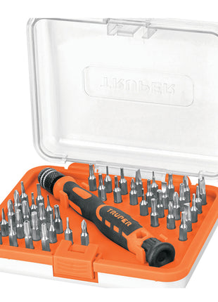 Desarmador de precisión con 42 puntas intercambiables JOY-43 Truper