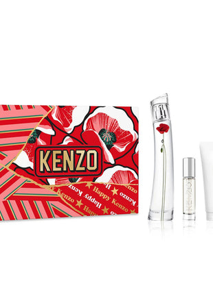 Kenzo Set 3 pzas Flower edp 100 ml + crema corporal 75 ml + mini 10 ml. Dama